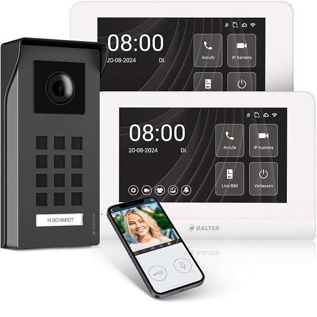 Interphone vidéo en applique Balter ENTRI M avec deux moniteurs