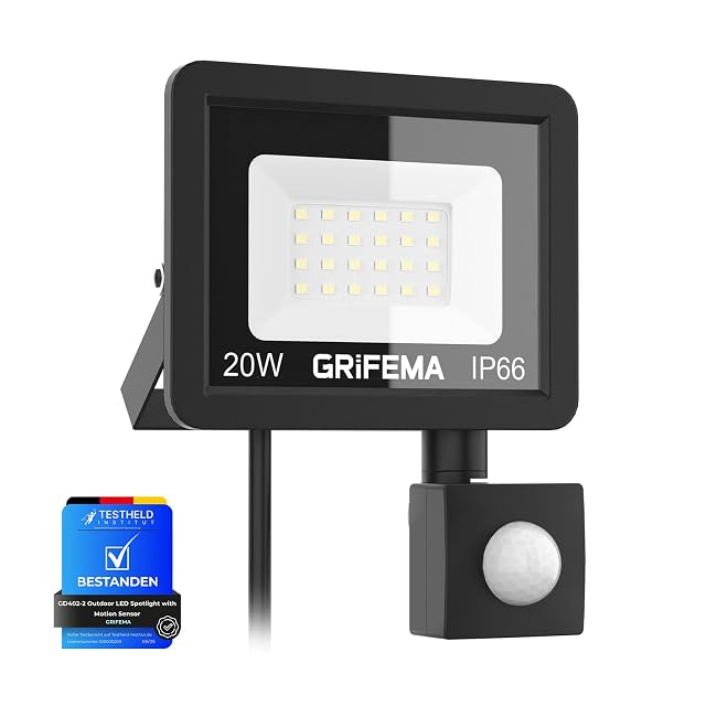Projecteur LED GRIFEMA avec détecteur de mouvement