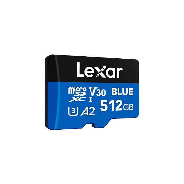 Carte mémoire microSDXC Lexar Blue de 512 Go pour caméra de surveillance