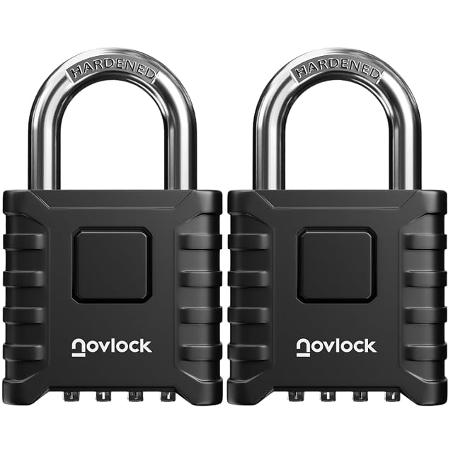 Cadenas à combinaison NovLock résistant aux intempéries avec anse de 8 mm