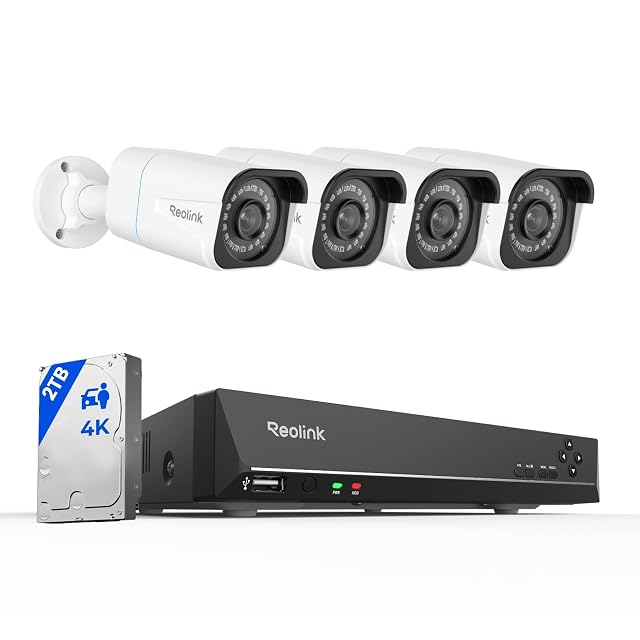 Kit de caméras tubulaires PoE 4K Reolink RLK8-800B4